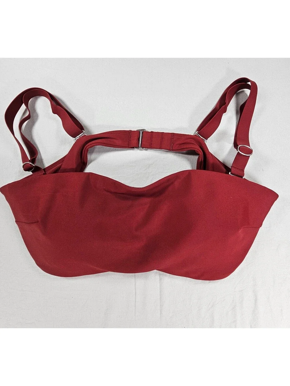 Athleta Alicia Keys Burgundy Bikini Swim Top.  Size 38B/C.